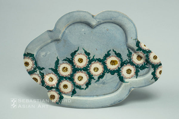 Dish of Irregular Form with Chrysanthemum Flowerheads
