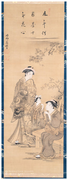 Courtesans Enjoying the Cherry Blossoms of the Nakanochō