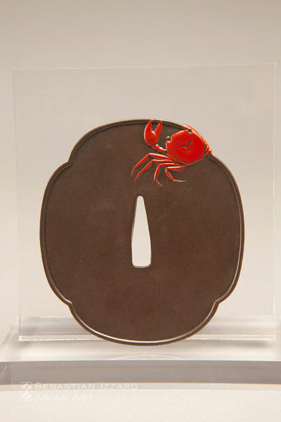 Sword Guard (tsuba) with Crab