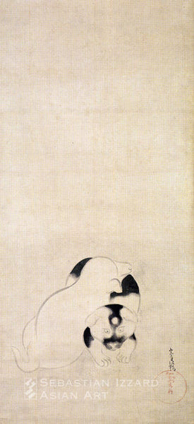 Tawaraya Sotatsu (?–1643?) Puppies Hanging scroll, ink on paper, 100.8 x 45.5 cm.